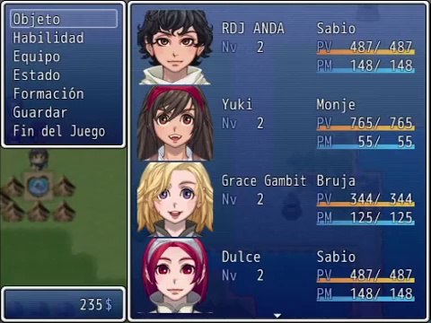 Probando mi juego de rpg maker en el intel celeron 2gb de ram LINUX Español - RJ ANDA #rpgmakervxace