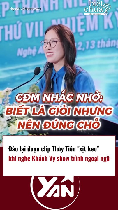 Đào lại đoạn clip Thuỳ Tiên xịt keo khi nghe Khánh Vy show trình ngoại ngữ