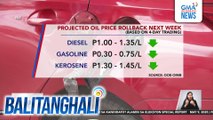 Projected oil price rollback next week (based on 4-day trading) | Balitanghali