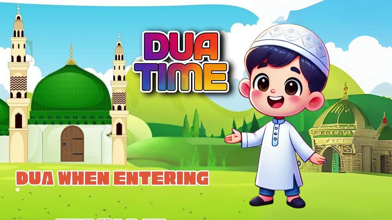Dua to Enter & Leave the Mosque | Masjid me dakhil hone or nikalny ki Dua | Islamic Cartoon for Kids