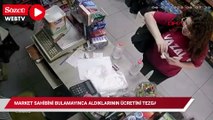 Market sahibini bulamayınca aldıklarının ücretini tezgaha bıraktı