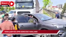 TIR'ın çarptığı cipin sürücüsü yaralandı