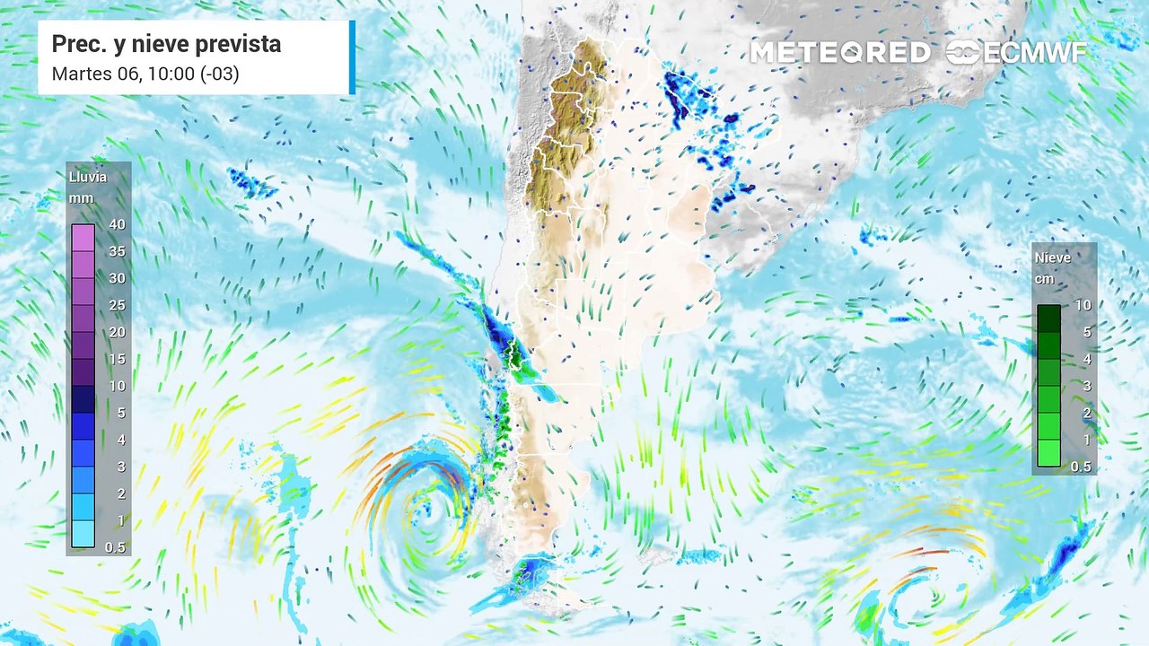 Amplias zonas de Argentina en alerta: viento, lluvia, nieve y tormentas afectan distintas zonas del país