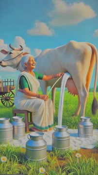 Grandma had a super cow that gives a lot of milk 😱 #facebookviral #foryouシ #BunnyAdventure #trend #amazingfacts #animation #indian #bestoftheday #trending #explore #cartoon #Amazing #shorts #AI #duck #animals @follwer @Highlights @everyone @Facebook