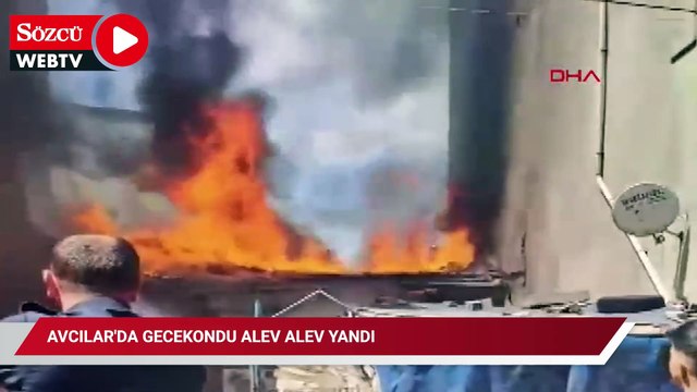 Avcılar'da gecekondu alev alev yandı