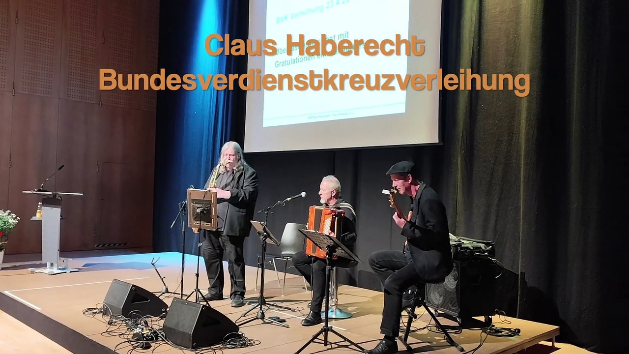 Bundesverdienstkreuzverleihung an claus haberecht