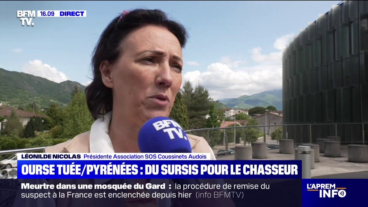 Ourse tuée dans les Pyrénées: "J'ai été ravie d'entendre que tout le monde a été reconnu coupable", réagit Léonilde Nicolas, présidente de l'association SOS Coussinets Audois