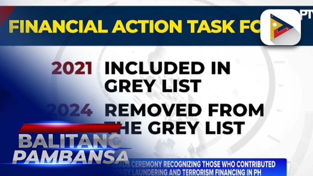 PBBM leads ceremony recognizing those who contributed to fight vs money laundering and terrorism financing in PH