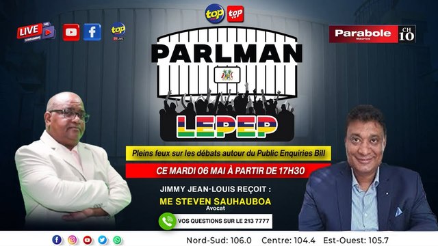 A suivre sur notre antenne l’émission Parlman Lepep