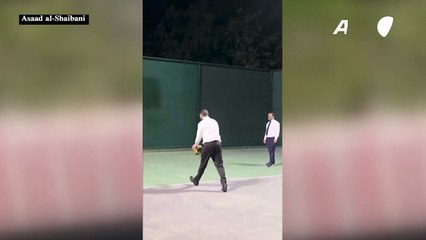 الشرع والشيباني يلعبان كرة السلة