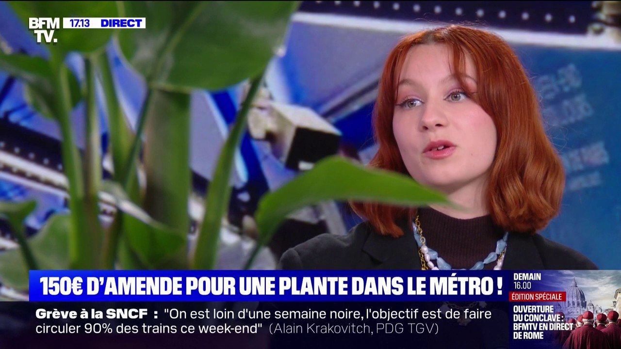 Salomé Ferraris (journaliste Tech&Co, sanctionnée pour avoir transporté une plante dans le métro): "150 euros, c'est le plus gros montant, c'est aussi grave qu'uriner dans le métro"