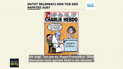 Dubioses Charlie Hebdo-Titelbild: Macht Selenskyj Geld mit dem Tod des Papstes?