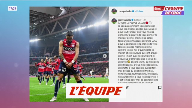 Cabella officialise son départ de Lille après trois saisons - Foot - L1