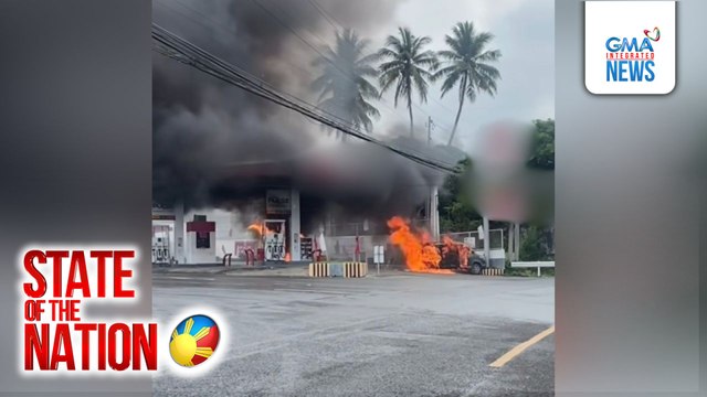 Van, nasunog habang nagpapa-gas; fuel pump ng gasolinahan, damay | SONA