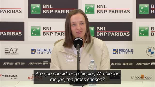 'Shouldn't believe this stuff' - Swiatek won't skip Wimbledon