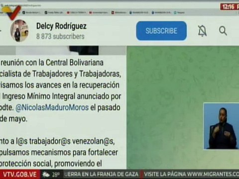 Vpdta. Rodríguez: Impulsamos mecanismos para fortalecer la protección social de los trabajadores