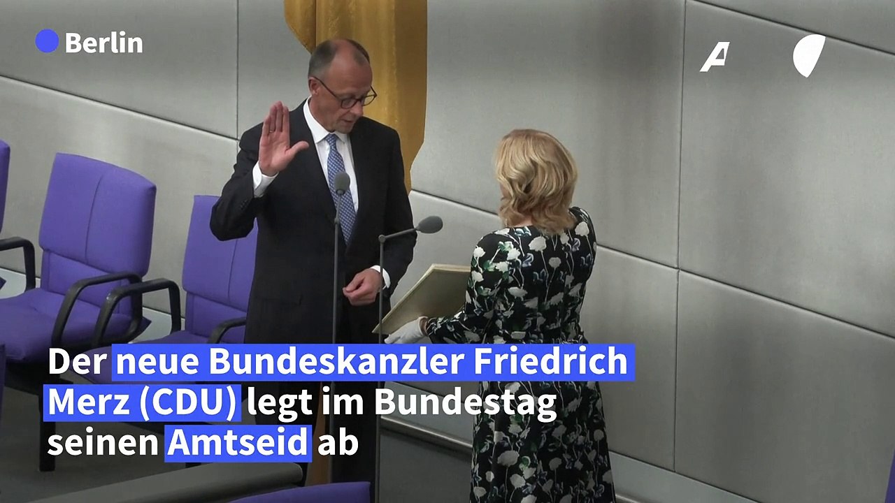 Merz legt Amtseid vor Bundestag ab