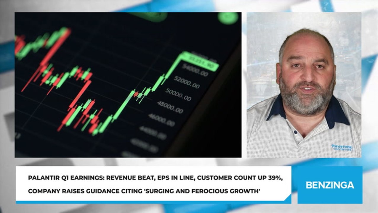 Palantir Q1 Earnings: Revenue Beat, EPS In Line, Customer Count Up 39%, Company Raises Guidance Citing 'Surging And Ferocious Growth'