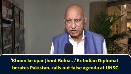 ‘Khoon ke upar Jhoot Bolna…’ Ex Indian Diplomat berates Pakistan, calls out false agenda at UNSC