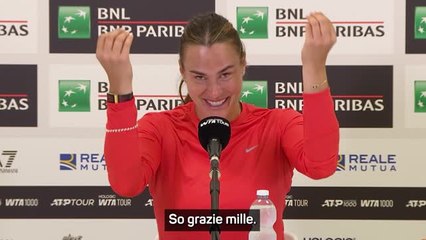 'Grazie mille!' - Sabalenka's hilarious reaction to fan comment
