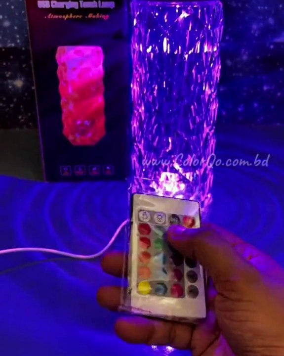 16 Color Diamond Crystal Lamp With Remote LED Crystal Table Lamp (S)