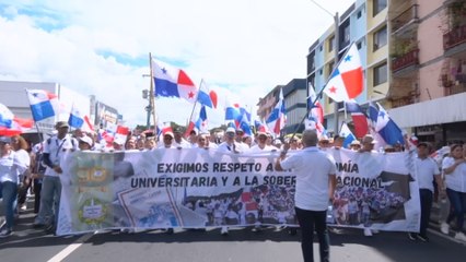 Universidad de Panamá marcha por la autonomía universitaria