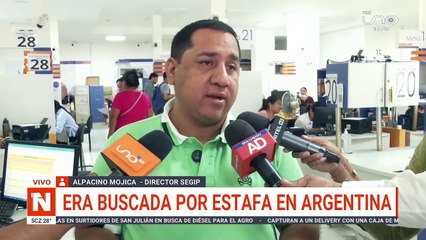 Boliviana retenida por interpol: era buscada por estafa en Argentina