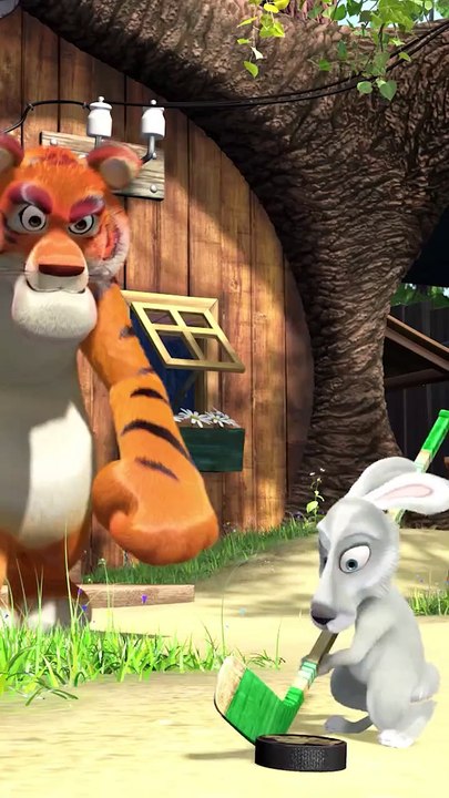 Tiger can’t catch a break!   #MashaAndTheBear #Cartoons #Tigers #Karma