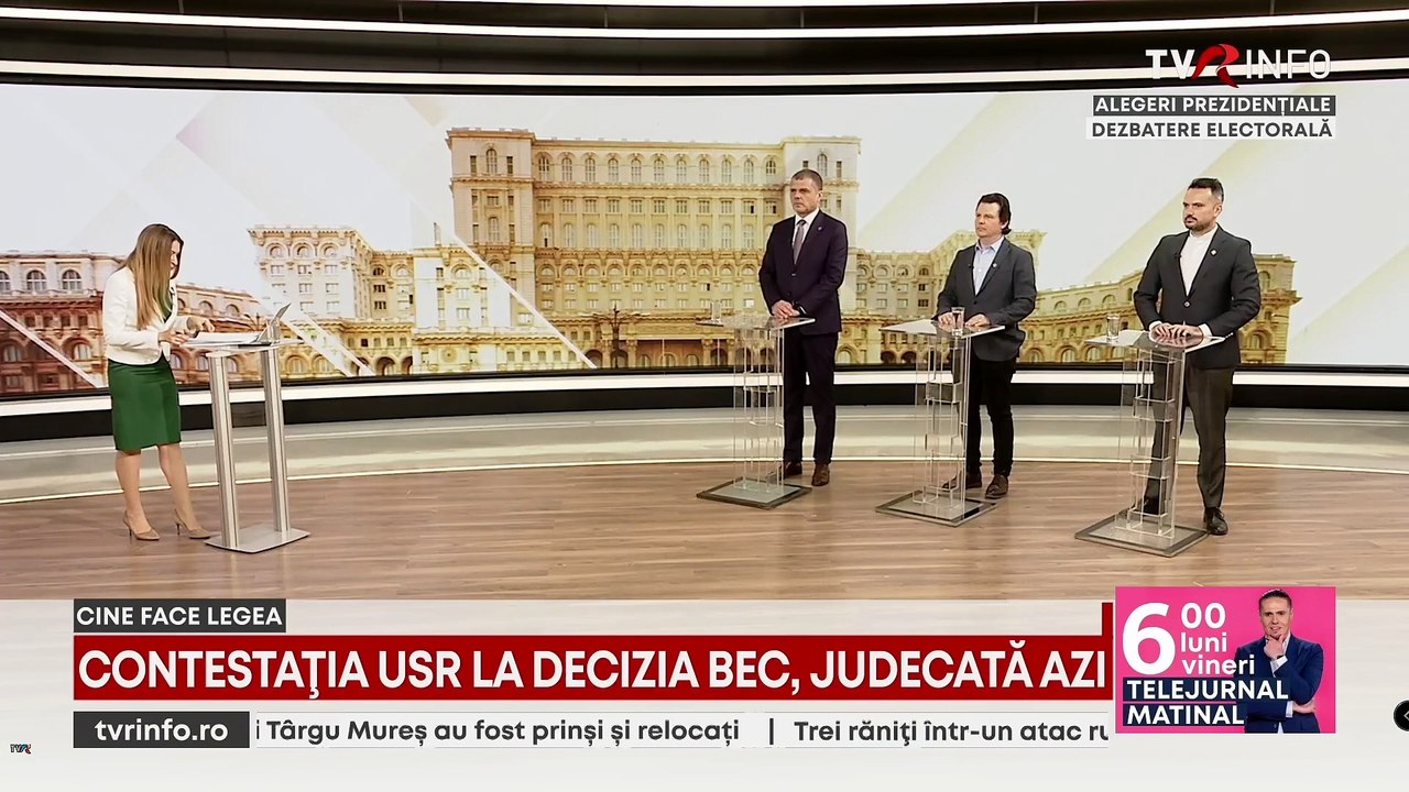 Dezbatere electorală despre alegerile prezidențiale la TVR
