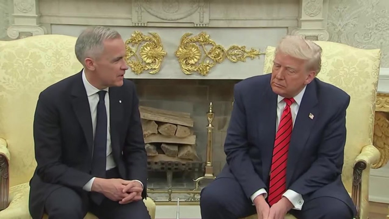 Watch Carney dismiss Trump’s Canada ‘51st state’ threats to his face