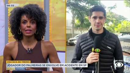 Flaco López, do Palmeiras, se envolve em acidente de trânsito com motociclista em SP