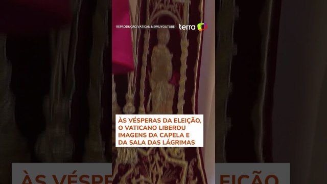 Veja imagens da Capela Sistina pronta para eleição do novo papa #shorts