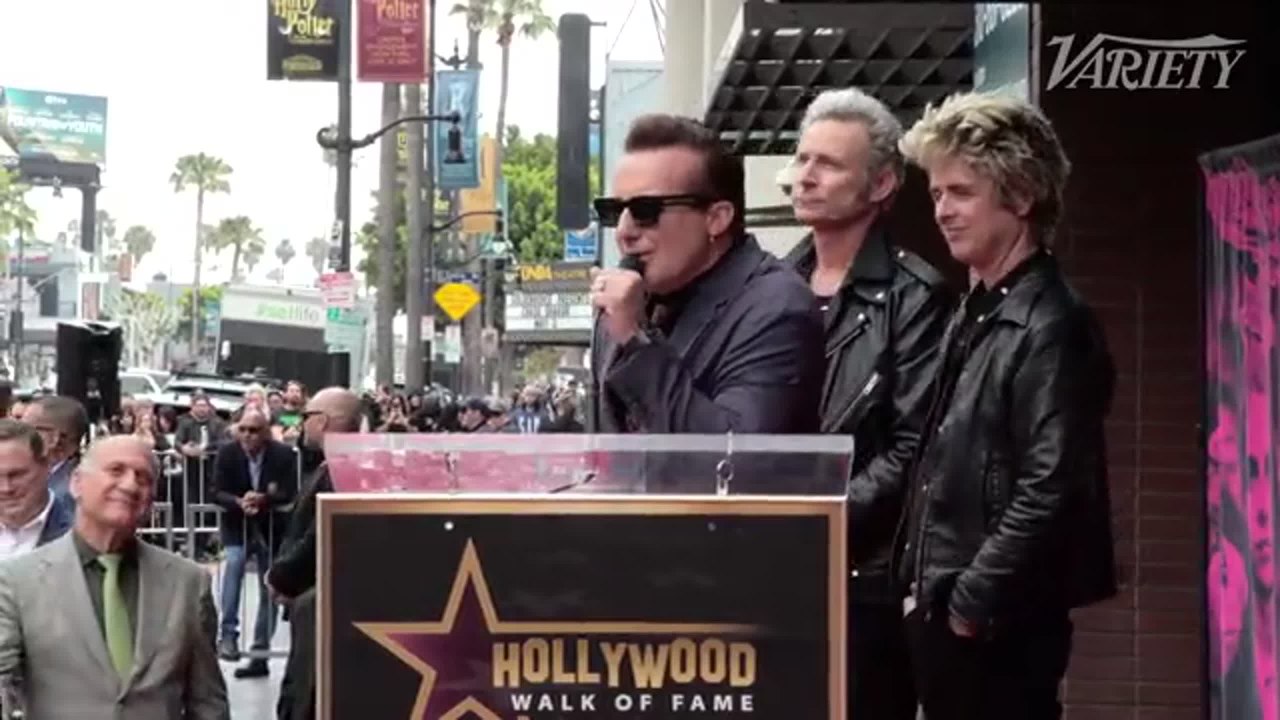Tré Cool Speaks at the Green Day Walk of Fame Ceremony