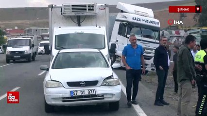Şırnak'ta 6 aracın karıştığı maddi hasarlı zincirleme kaza