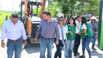Arranca Carlos Villarreal red de agua y pavimentación en la colonia Brisas del Río