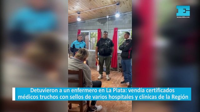 Detuvieron a un enfermero en La Plata: vendía certificados médicos truchos con sellos de varios hospitales y clínicas de la Región