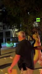 Guardaespaldas de Ivanka Trump empuja de manera agresiva a un hombre
