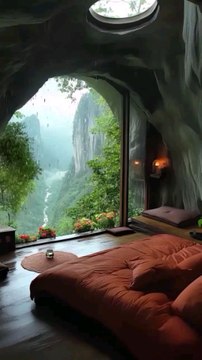 Elegance with Panoramic Views of Lush Green Valleys, Mountains, and Winding River in Misty Ambiance.#reel#reelinstagram#reelfacebook#fyp#foryou#luxurybedroomretreat#cozyhaven#luxuryliving#cozychic#bedroomoasis#peacefulretreat#follow
