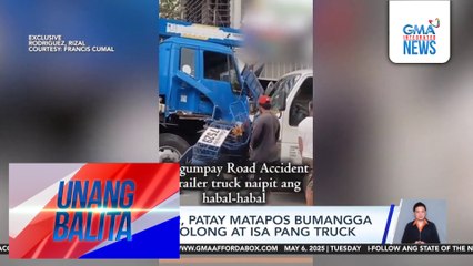 Truck driver, patay matapos bumangga sa kolong-kolong at isa pang truck | Unang Balita
