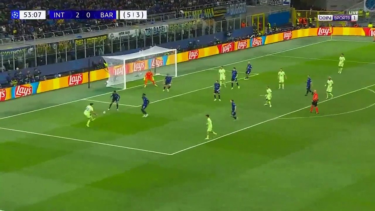 ملخص مباراة انتر ميلان وبرشلونة نصف نهائي دوري ابطال اوروبا