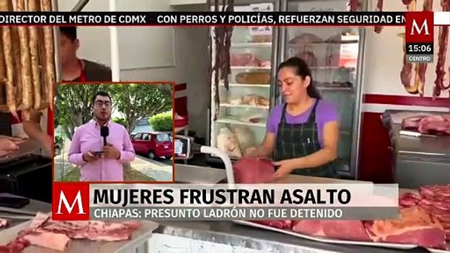 Mujeres frustran intento de robo en carnicería de Tuxtla, Chiapas; agresor huye