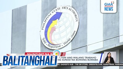 PHL Statistics Authority - 1.93-M ang walang trabaho nitong Marso, ikalawang sunod na buwang bumaba ang umemployment | Balitanghali