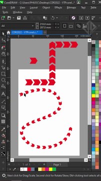 How to draw motion path arrows, arrow diagrams in CorelDraw