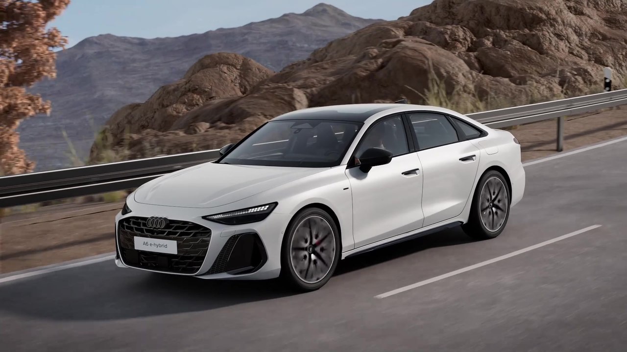 Audi A6 e-hybrid quattro – Plug-In-Hybrid-Antriebsstrang und Allradlenkung – Animation