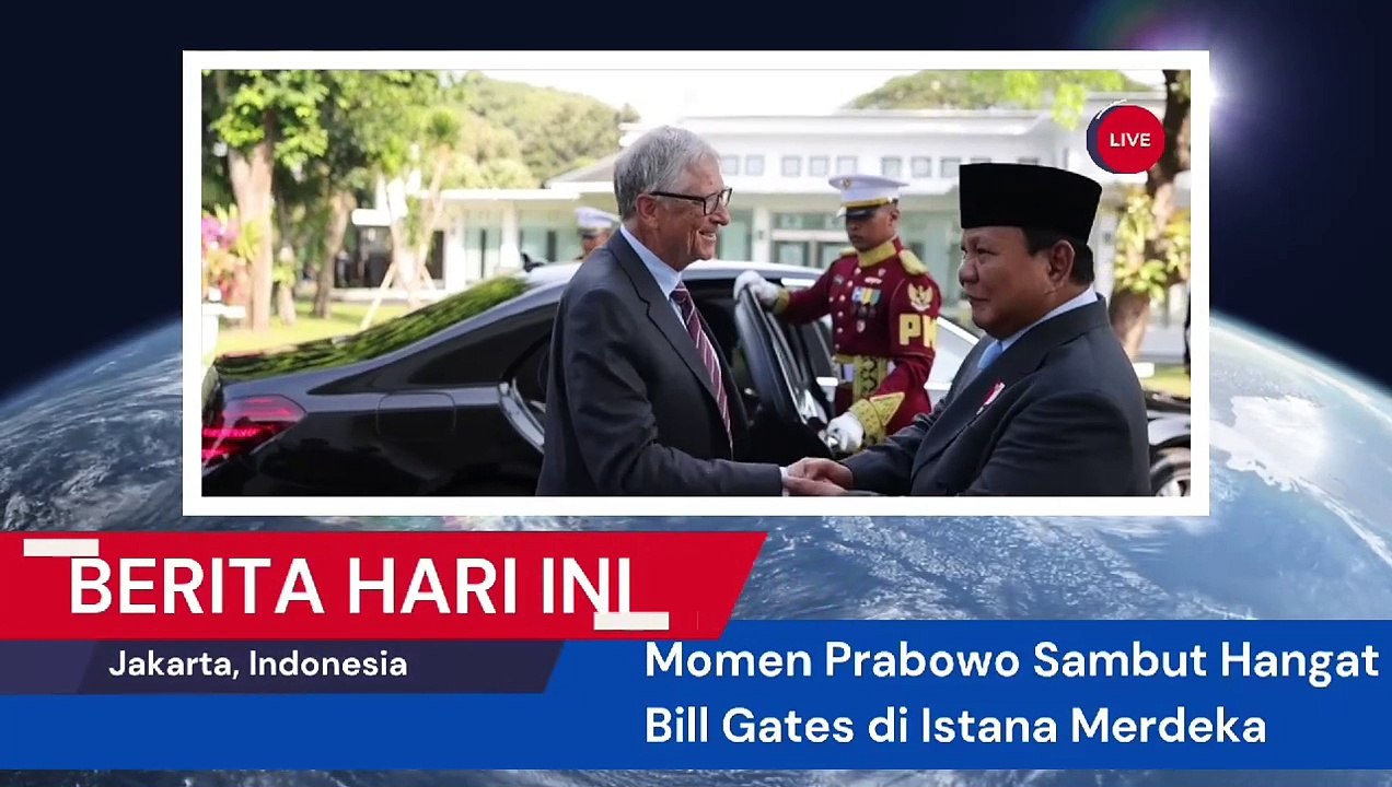 Prabowo Subianto Sambut Hangat Bill Gates di Istana Merdeka, Jemput Sejak Turun dari Kendaraan