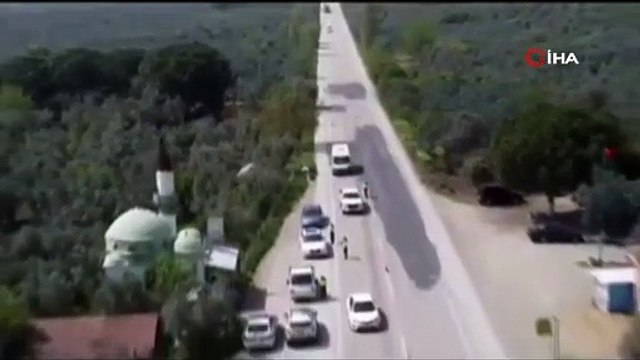 Bursa’da jandarmadan havadan ve karadan denetim