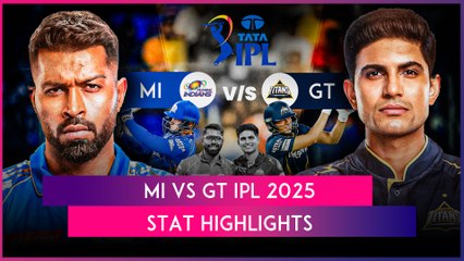 GT vs MI IPL 2025 Stat Highlights: Gujarat Titans Edge Past Mumbai Indians In Rain-Hit Thriller
