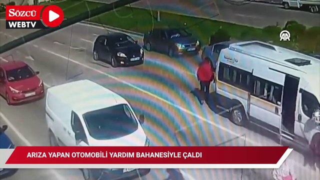 Arıza yapan otomobili yardım bahanesiyle çaldı