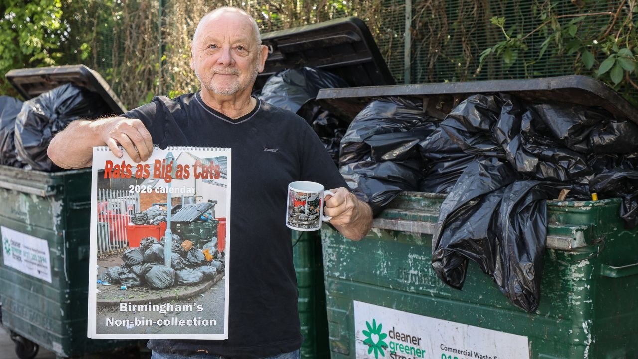 Britain's 'dullest man' selling merchandise dedicated to the Birmingham bin strikes