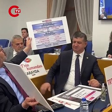 Plan Bütçe Komisyonunda bugün TRT ile ilgili torba yasa görüşmeleri var TRT protestosu yapıldı.